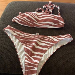 ROMWE zebra print bikini large